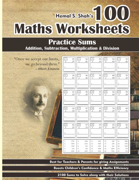 Buy 100 Maths Worksheets: Hemal S. Shah's 100 Maths Worksheets ...