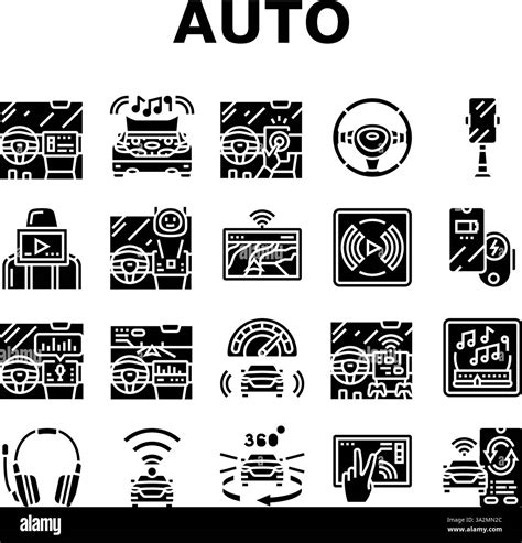 auto tainment infotainment icons set vector Stock Vector Image & Art - Alamy
