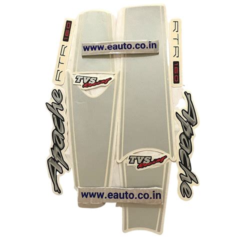 Graphics Sticker Set for TVS Apache RTR 160 | Black Bike | Vinyl Decal ...
