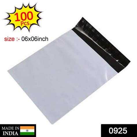 0925 Tamper Proof Courier Bags (06X06 inch) Pack of 100Pcs — DeoDap