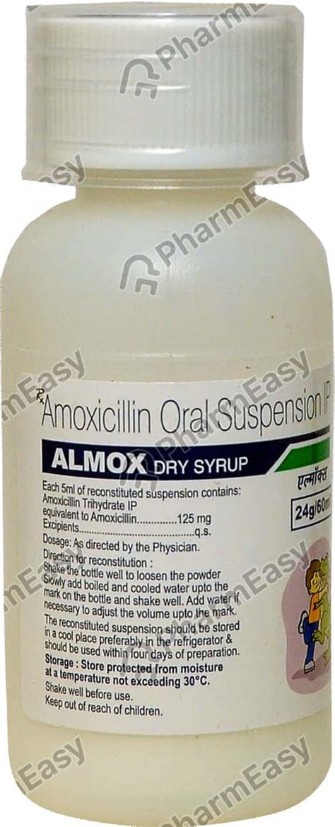 Almox 125 MG/5ML Dry Syrup (60): Uses, Side Effects, Price & Dosage ...