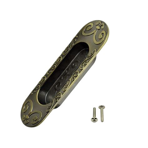 Cyful Stainless Steel Recessed Finger Oval Flush Pulls Recessed Sliding ...
