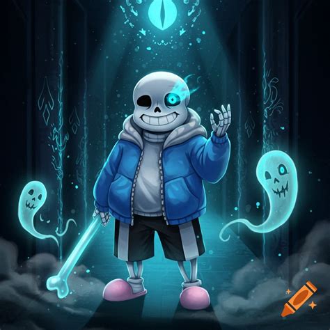 Papyrus yells at a relaxed Sans on a couch in a cozy, cartoon-style ...