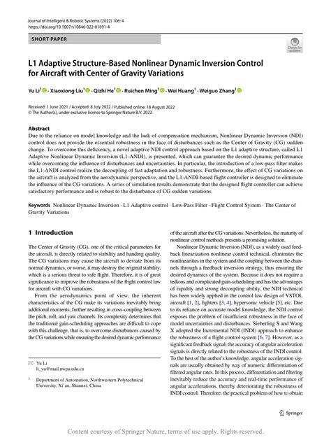 Image result for Aircraft Nonlinear Dynamic Inversion