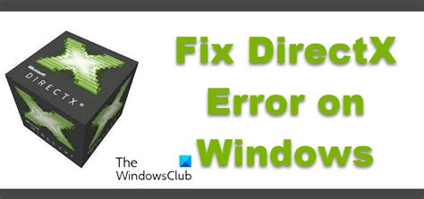 Image result for DirectX Error Fix