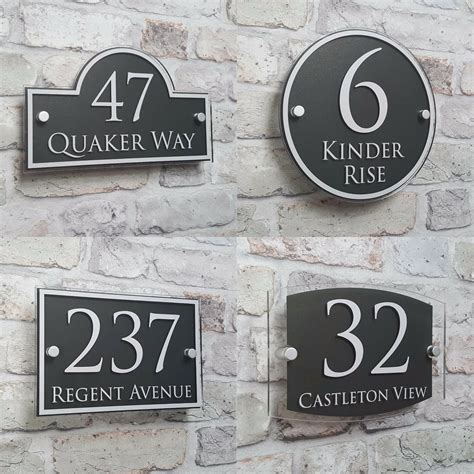 Acrylic Custom House Number Plates with Address - Decoratormall ...