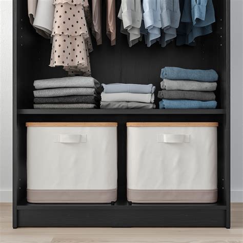 RAKKESTAD Wardrobe with 2 doors, black-brown, 79x176 cm - IKEA