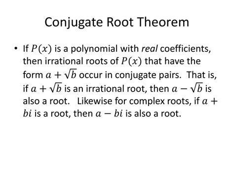 Image result for Complex Conjugate Theorem