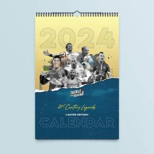 Tackle From Behind 2024 Football Wall Calendar for Home/Office/Gift ...