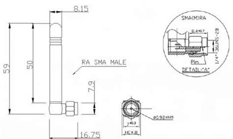 SMA anténa s kloubem 868 MHz