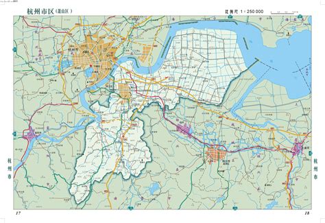 杭州市各区界划分图,杭州各个区分布图,杭州区域划分图_大山谷图库