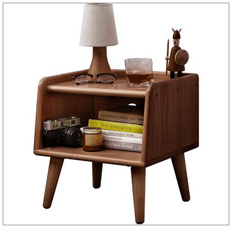 Corrigan Studio® Pure Solid Wood Bedside Cabinet Modern Simple ...