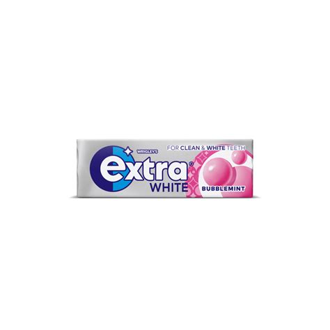 Extra White Bubblemint Sugarfree Chewing Gum 10 Pieces - One Stop