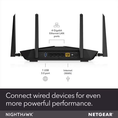 NETGEAR rax50-100eus Wireless Router 2.4 GHz, 5 GHz 5400 Mbps Wifi ...
