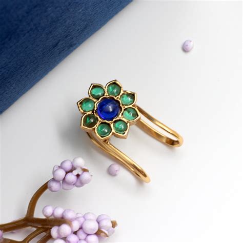 Nagas Real Kemp Classic Traditional Flower Vanki Finger Ring / Neli Mo ...