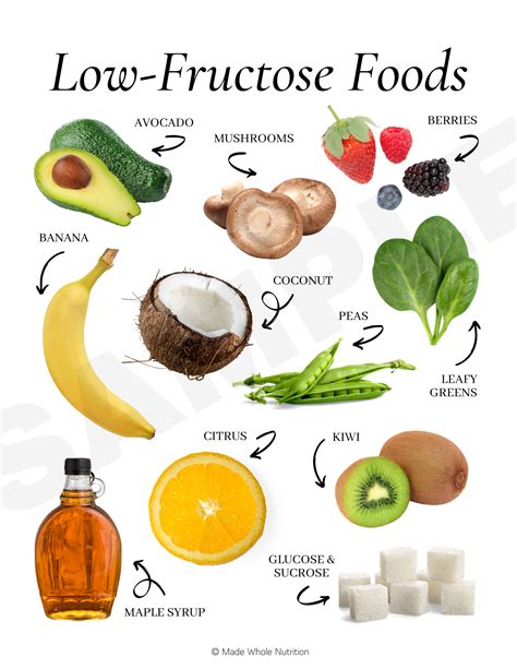 Low-Fructose Foods Handout — Functional Health Research + Resources — Made Whole Nutrition