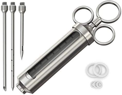 Buy Meat Injector - 304 Stainless Steel 2.3-oz BBQ Injection Kit ...