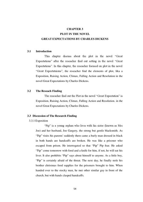 CHAPTER 3 PLOT IN THE NOVEL GREAT EXPECTATIONS ... | Study notes ...