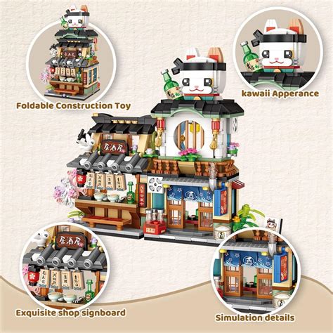 Buy Japanese Street View Mini Building Blocks - Izakaya Shop, MOC ...