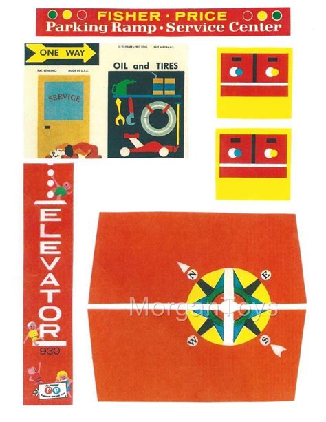 Buy Vintage FISHER-PRICE Little People GARAGE 930 REPLACEMENT LITHOS ...
