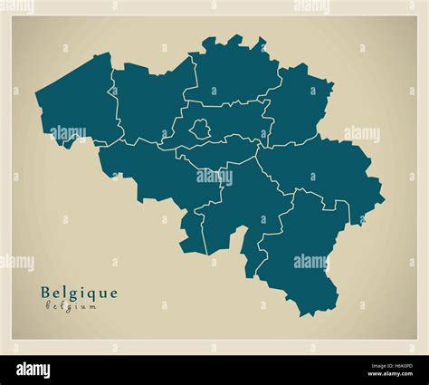 Belgium map vector hi-res stock photography and images - Alamy
