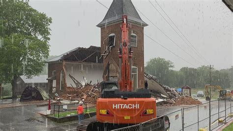 Franklinville Church Bell Tower Demolition | wfmynews2.com