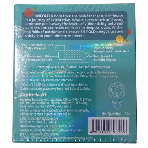 Buy Unfold Extended Time Condoms, 3 Count | 19 Minutes Delivery ...