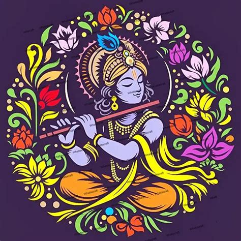 Framed Mini Paint by Numbers - Mini Colorful Krishna | Whattacraft