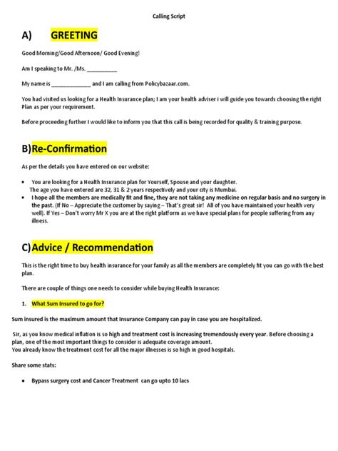 Image result for Insurance Policy Calling Script