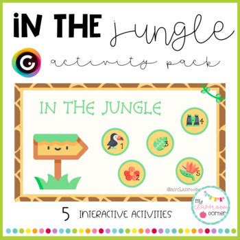 In the jungle - INTERACTIVE ACTIVITY PACK by My classroom corner