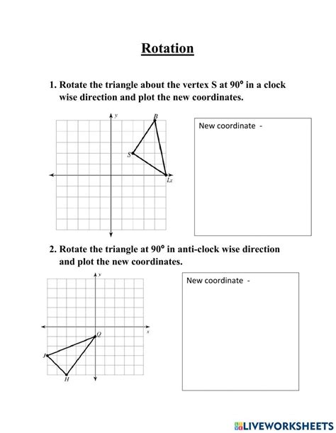 Image result for Rotation Math Graph Worksheet