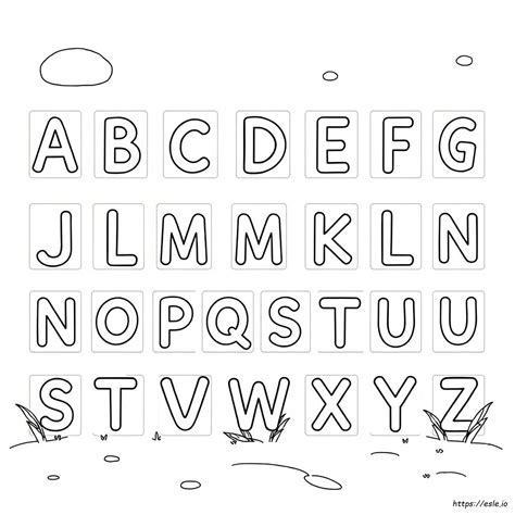 Free Printable Alphabet Letters Coloring Pages