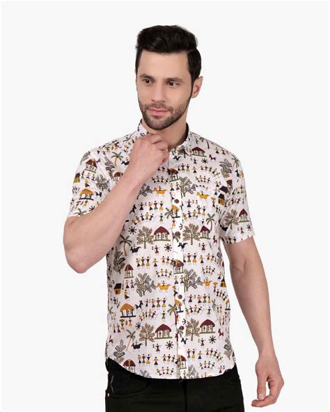 Corcul Men Sanganeri Shirt | White