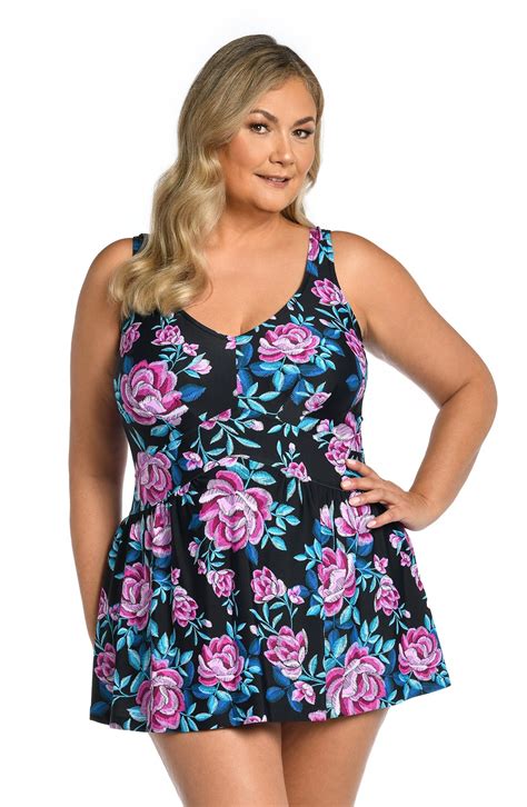 Plus Size Swim Dresses | Maxine Swimwear – MAXINE OF HOLLYWOOD