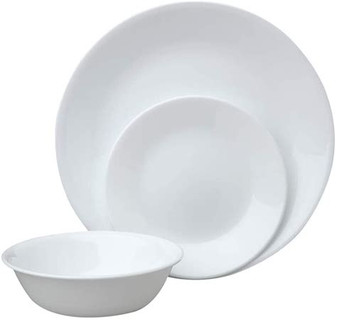 Buy Corelle Livingware 18-Piece Dinnerware Set, Winter Frost White ...