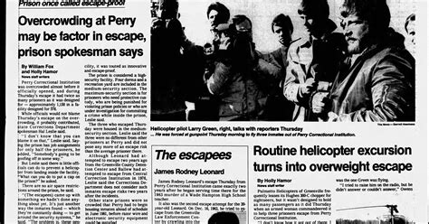 The 1985 helicopter prison break at Perry Correctional Institution