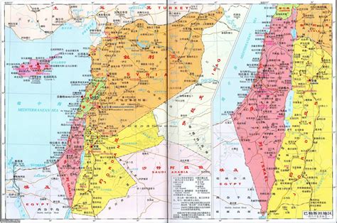 以色列地图,巴勒斯坦地图,黎巴嫩地图中文版全图_地图窝