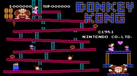 Classic Donkey Kong HD Wallpaper – Retro Arcade Gaming Icon