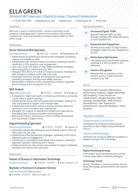 10 SEO Specialist Resume Examples, Templates & Guide for 2025