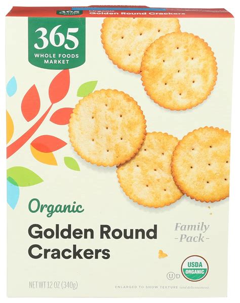 Amazon.com: 365 By Whole Foods, Crackers Golden Round Organic, 12 Ounce