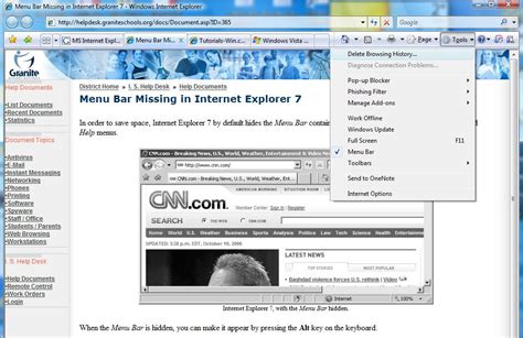 Image result for Internet Explorer Menu Bar Missing