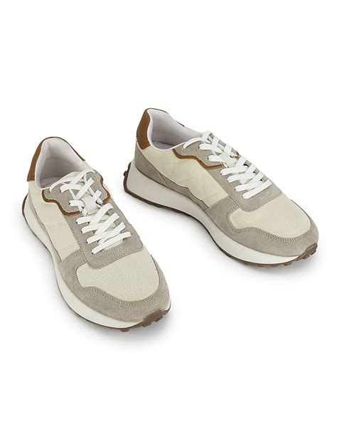Buy Leather Colourblock Lace-up Sneakers at Marks & Spencer