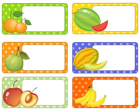 Label design with fresh fruits 433494 Vector Art at Vecteezy