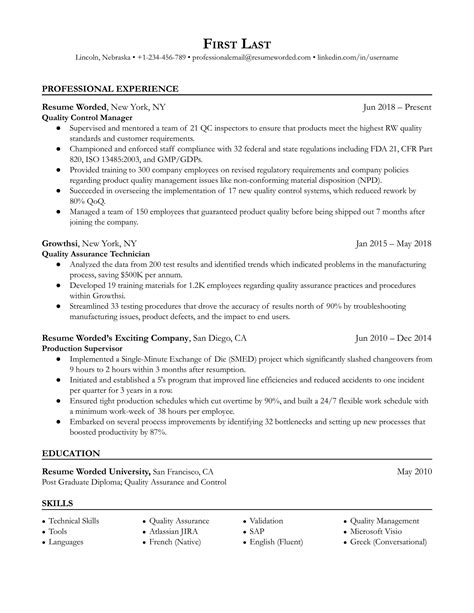 Image result for Quality Control Resume Objective Examples