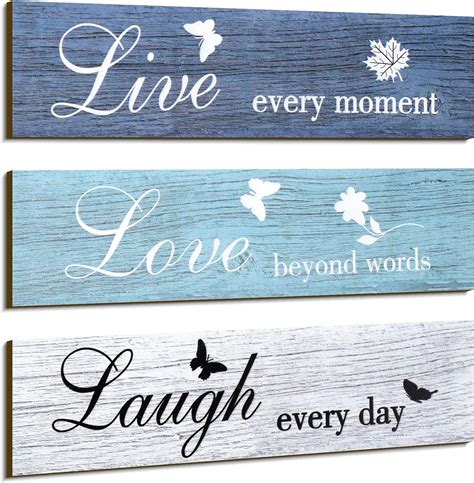 Amazon.com : Live Laugh Love Sign, Always Kiss Me Goodnight Wall Sign ...