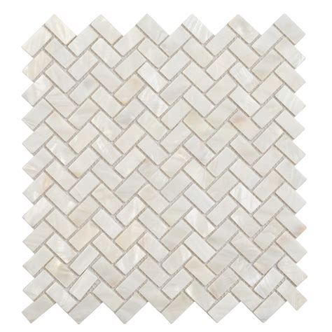 Apollo Tile Jewelicious Pearl White Natural Shell 11-in x 11-in ...