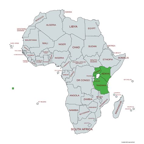 Africa Map Lakes