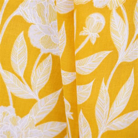 Buy Yellow with White Floral Print Cotton Fabric MFR-29872 Online at ...