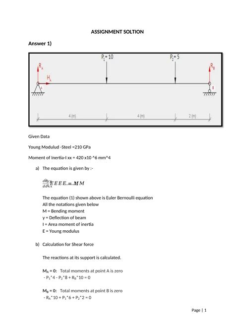 Image result for Beam Deflection Problems