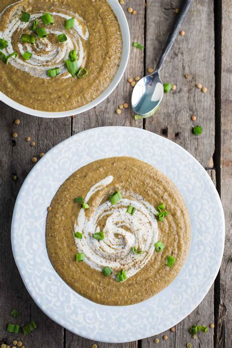 Easy Creamy Lentil Soup - Food with Feeling